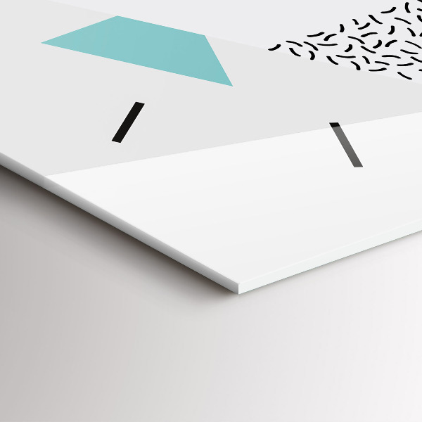 Zegar ścienny poziomy Wzór geometryczny