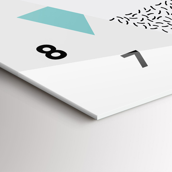 Zegar ścienny poziomy Wzór geometryczny