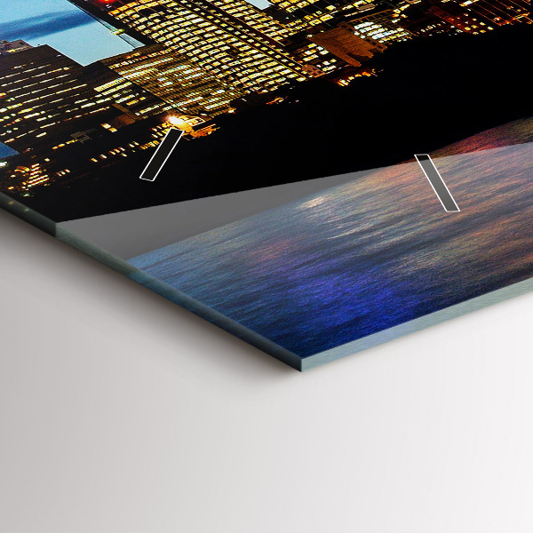 Zegar ścienny poziomy Sydney Wieczorem