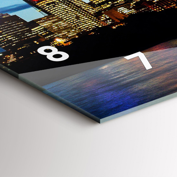 Zegar ścienny poziomy Sydney Wieczorem