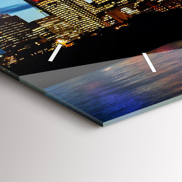 Zegar ścienny poziomy Sydney Wieczorem