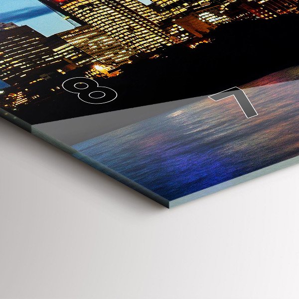 Zegar ścienny poziomy Sydney Wieczorem