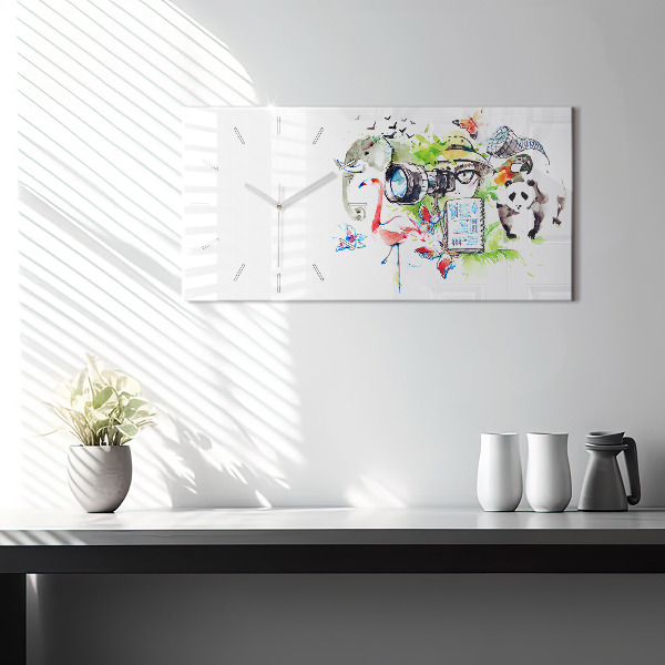 Zegar ścienny poziomy Zoolog