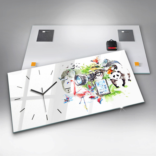 Zegar ścienny poziomy Zoolog