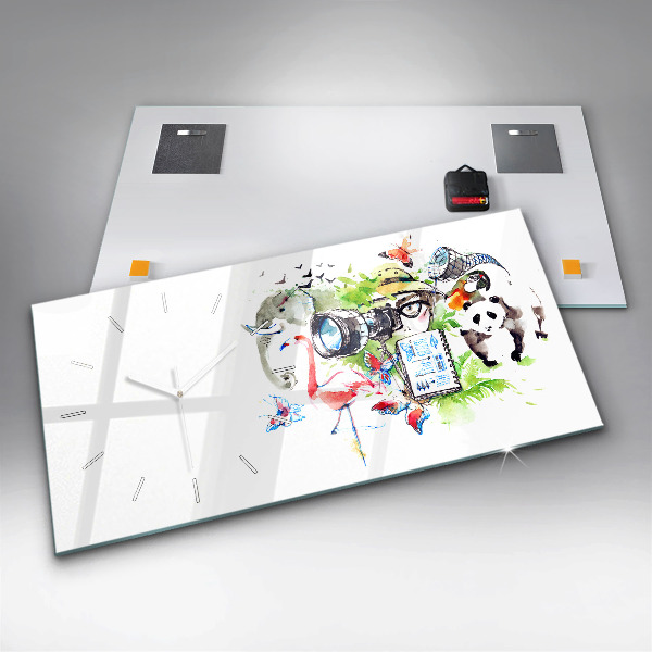 Zegar ścienny poziomy Zoolog