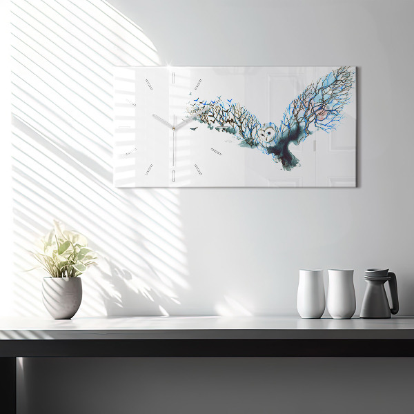 Zegar ścienny poziomy Wolność i Natura Ptaków