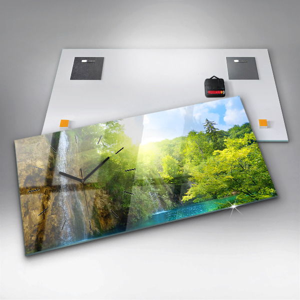 Zegar ścienny poziomy Krajobraz laguny