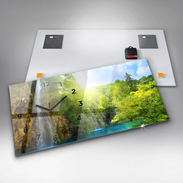 Zegar ścienny poziomy Krajobraz laguny