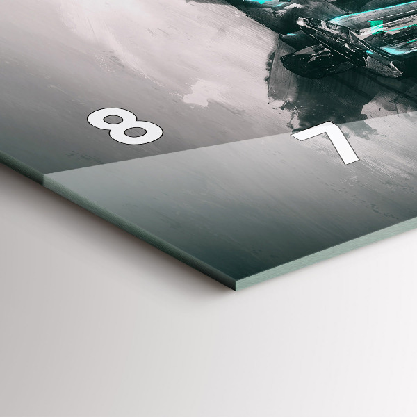 Zegar ścienny poziomy Oldschoolowy Samochód