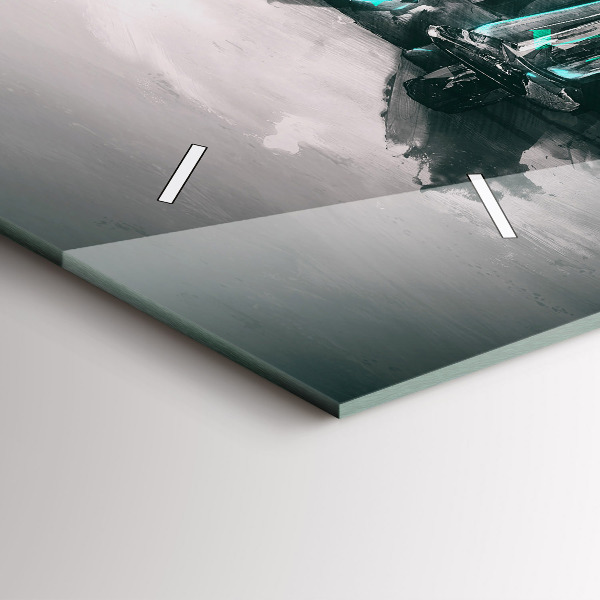 Zegar ścienny poziomy Oldschoolowy Samochód