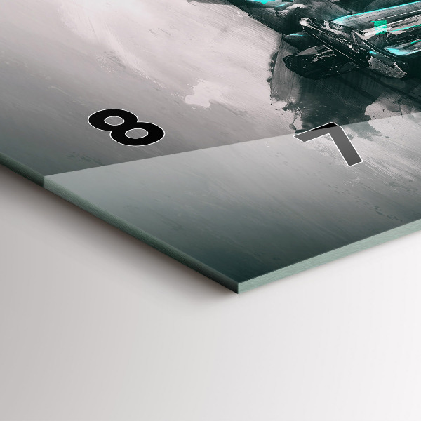 Zegar ścienny poziomy Oldschoolowy Samochód