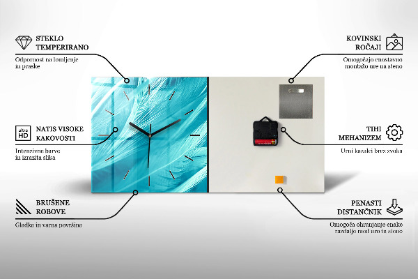 Zegar ścienny poziomy Kamper na plaży