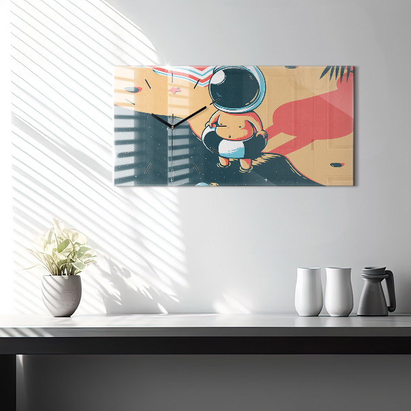 Zegar ścienny poziomy Dziecięca wyobraźnia