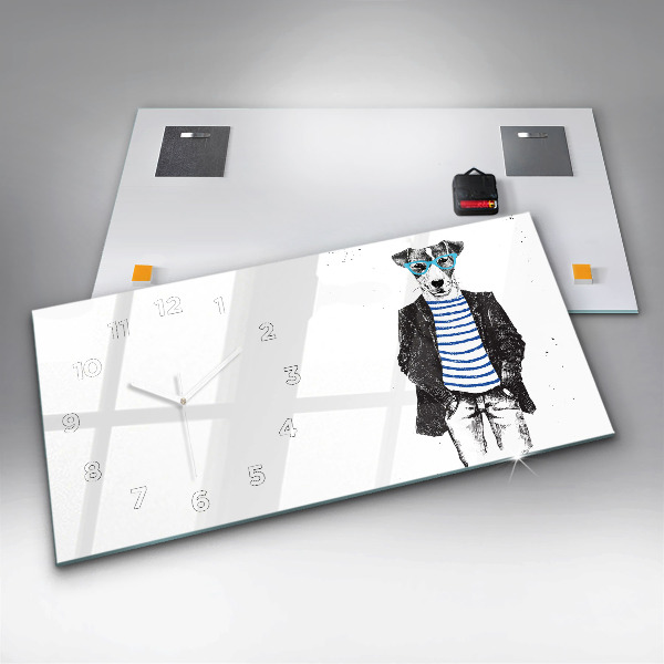 Zegar ścienny poziomy Pies w ciele człowieka