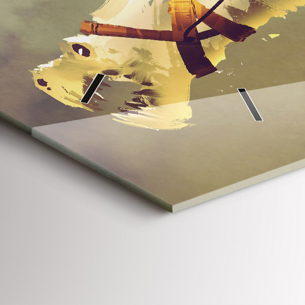 Zegar ścienny poziomy Ilustracja Smoczego Jeźdźca