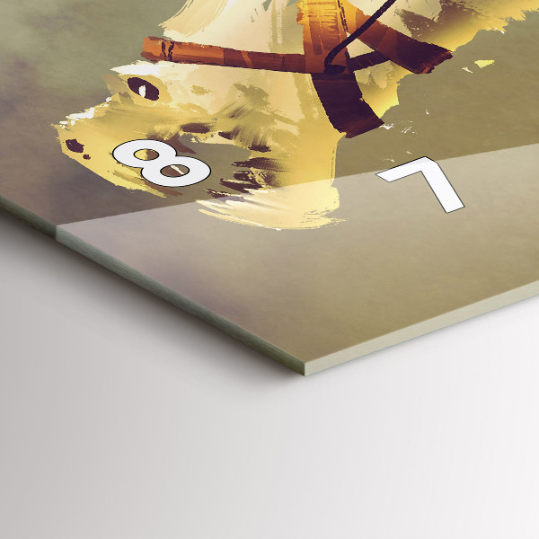 Zegar ścienny poziomy Ilustracja Smoczego Jeźdźca