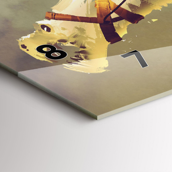 Zegar ścienny poziomy Ilustracja Smoczego Jeźdźca