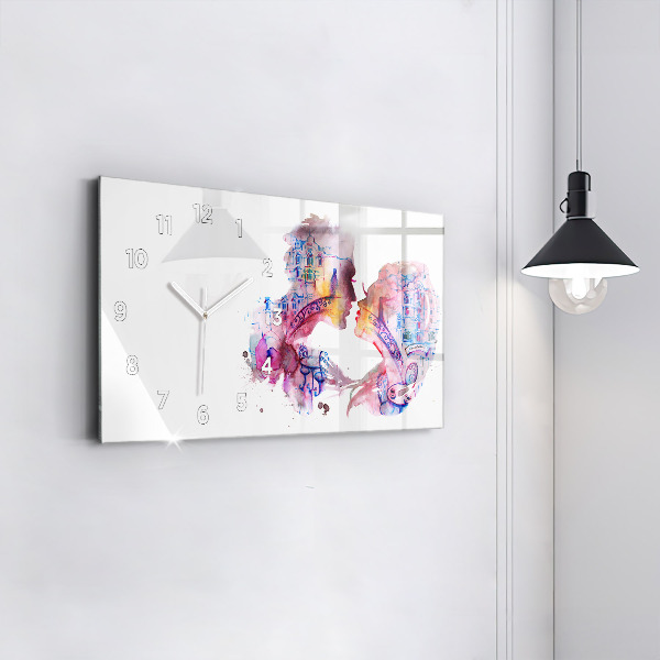 Zegar ścienny poziomy Dwa Ciała Jedna Dusza