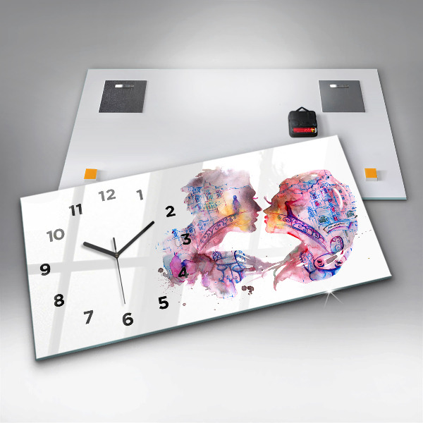 Zegar ścienny poziomy Dwa Ciała Jedna Dusza