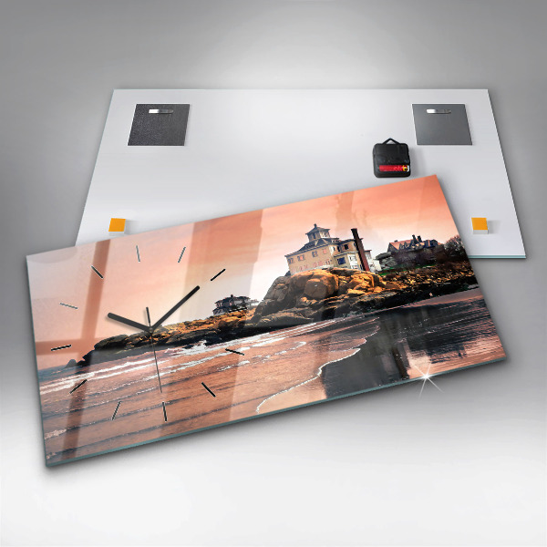 Zegar ścienny poziomy Wybrzeże Sherman