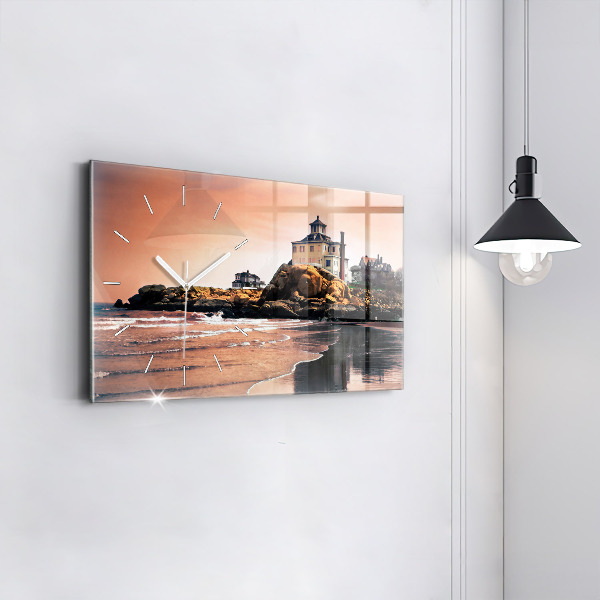 Zegar ścienny poziomy Wybrzeże Sherman