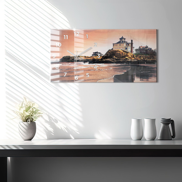 Zegar ścienny poziomy Wybrzeże Sherman