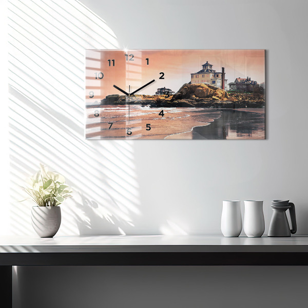 Zegar ścienny poziomy Wybrzeże Sherman