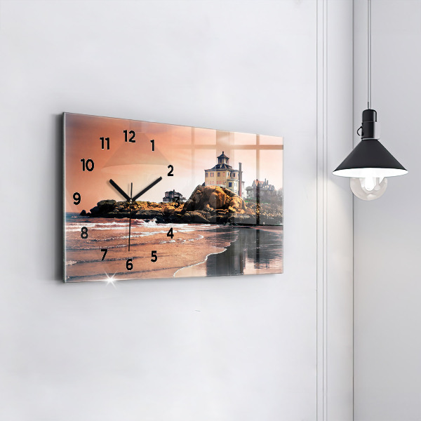 Zegar ścienny poziomy Wybrzeże Sherman