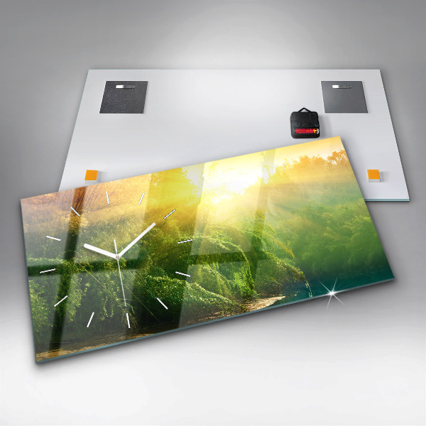 Zegar ścienny poziomy Spokojna natura