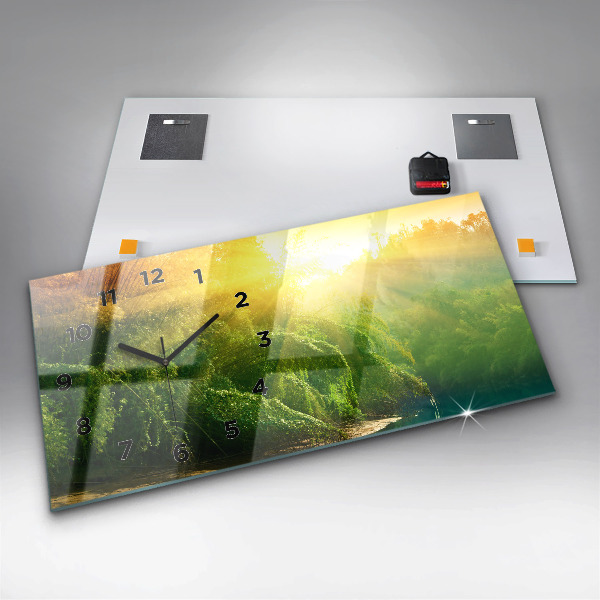 Zegar ścienny poziomy Spokojna natura