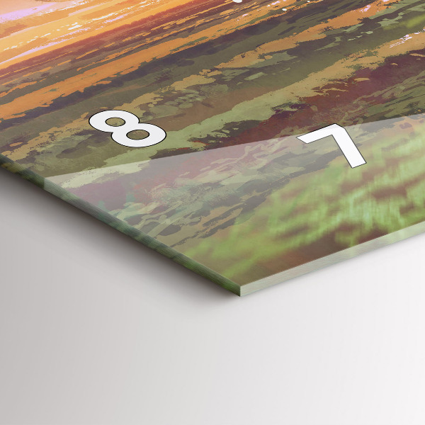 Zegar ścienny poziomy Koncert na plaży