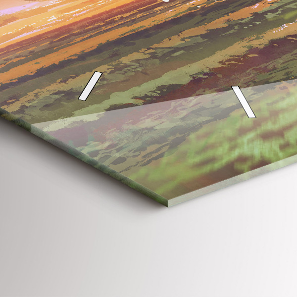 Zegar ścienny poziomy Koncert na plaży