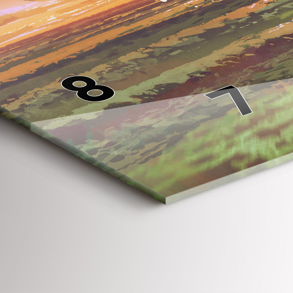 Zegar ścienny poziomy Koncert na plaży