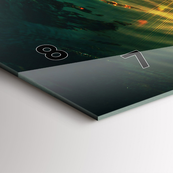 Zegar ścienny poziomy Perspektywa Fal Zachód Słońca