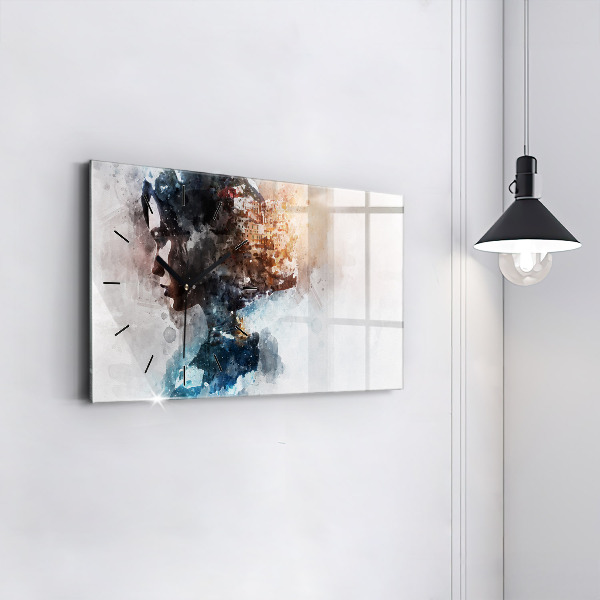 Zegar ścienny poziomy Przeszłość Z Tyłu Głowy