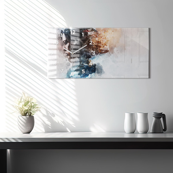 Zegar ścienny poziomy Przeszłość Z Tyłu Głowy