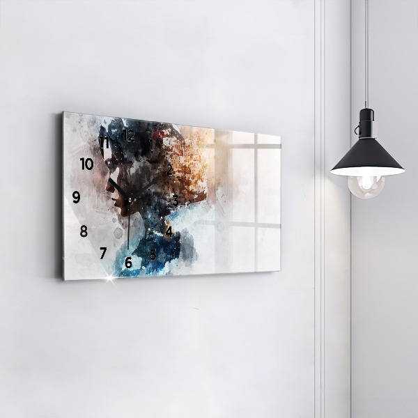 Zegar ścienny poziomy Przeszłość Z Tyłu Głowy