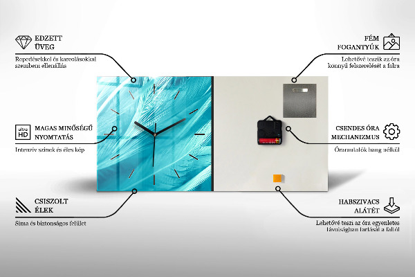 Zegar ścienny poziomy Ostatnie Dni Wakacji Moda