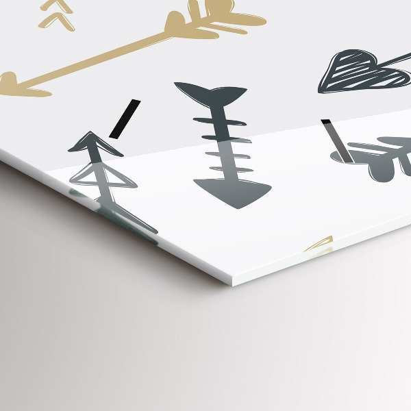 Zegar ścienny poziomy Geometryczny wzór hipsterski