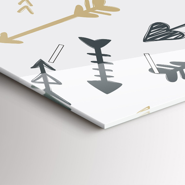 Zegar ścienny poziomy Geometryczny wzór hipsterski