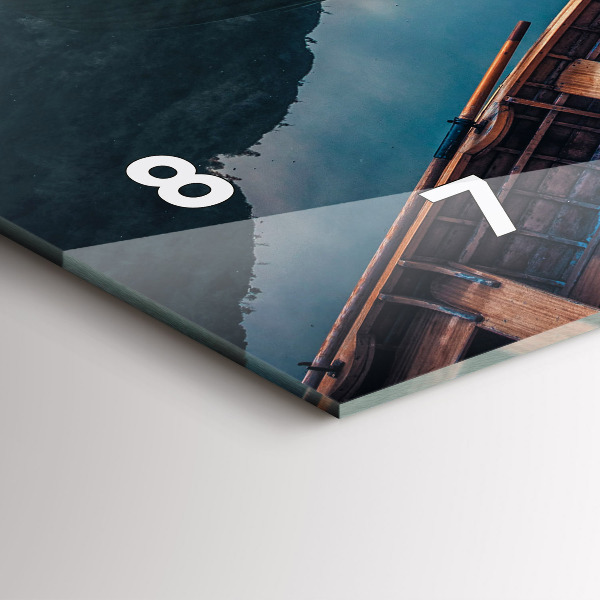 Zegar szklany poziomy Pomost i Jezioro