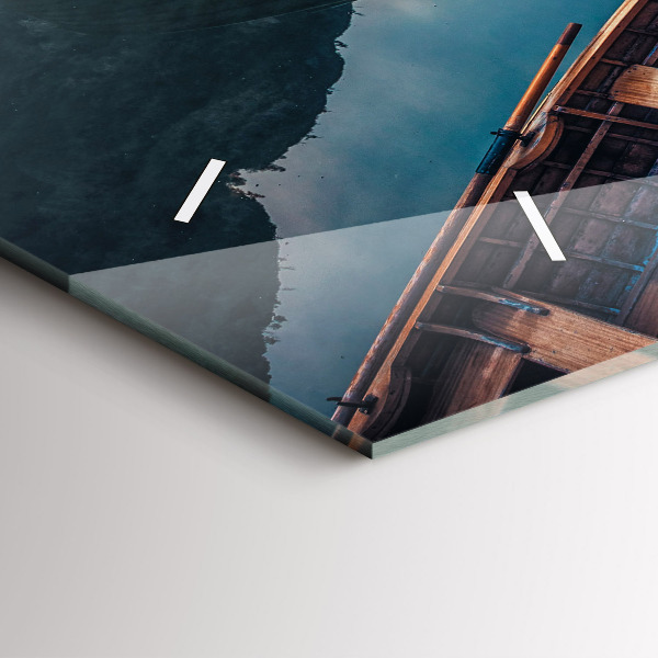 Zegar szklany poziomy Pomost i Jezioro