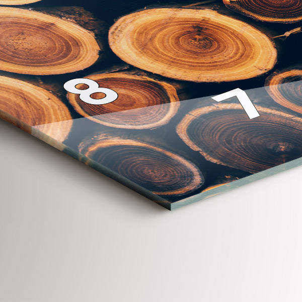 Zegar szklany poziomy Drewno