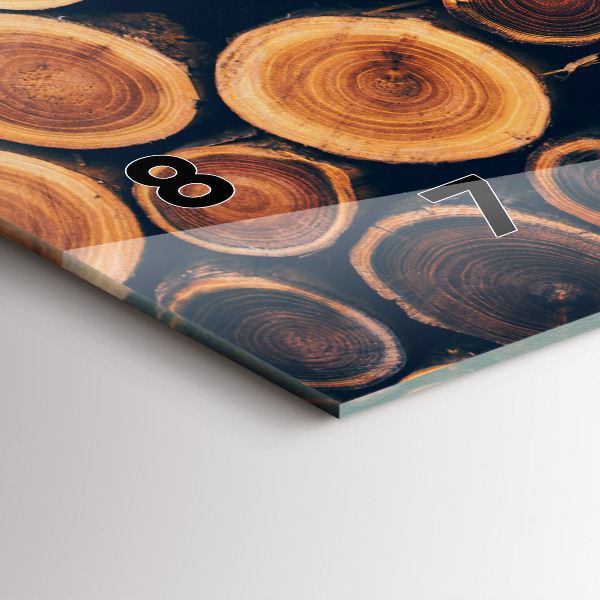 Zegar szklany poziomy Drewno