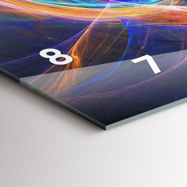 Zegar szklany poziomy Kolorowy Fraktal