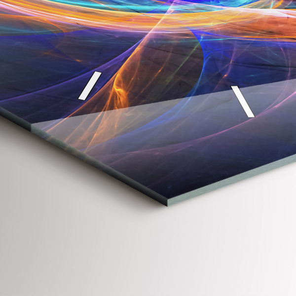 Zegar szklany poziomy Kolorowy Fraktal