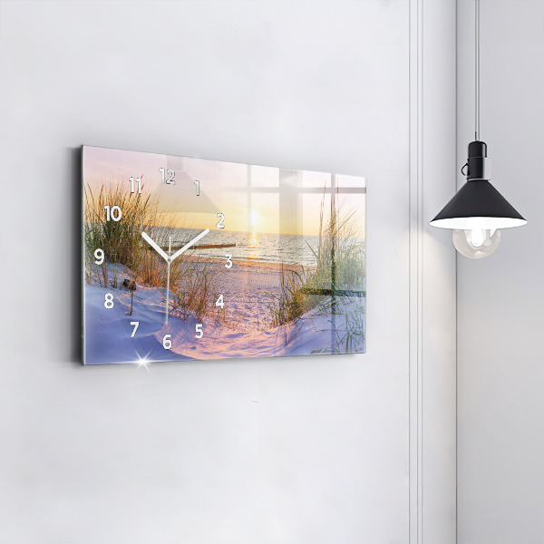 Zegar szklany poziomy Polskie Morze Słoneczne