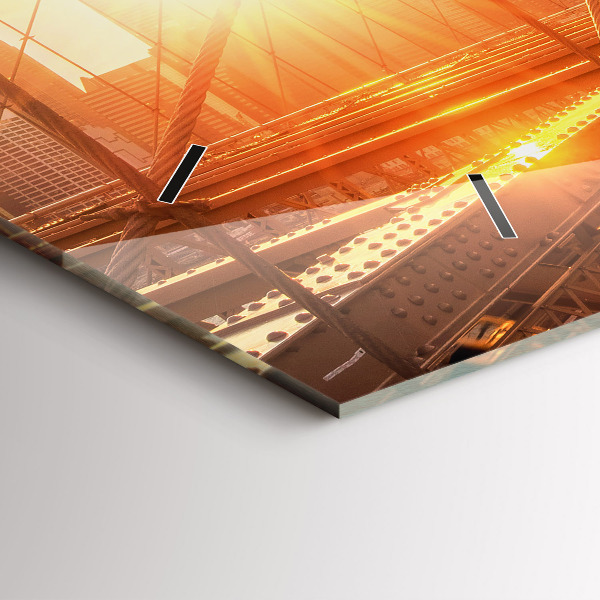 Zegar szklany poziomy Most Brookliński NYC