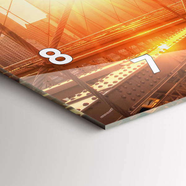 Zegar szklany poziomy Most Brookliński NYC