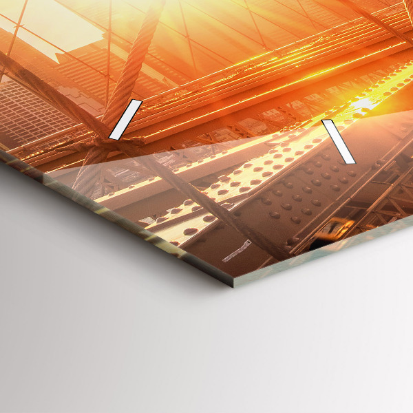 Zegar szklany poziomy Most Brookliński NYC